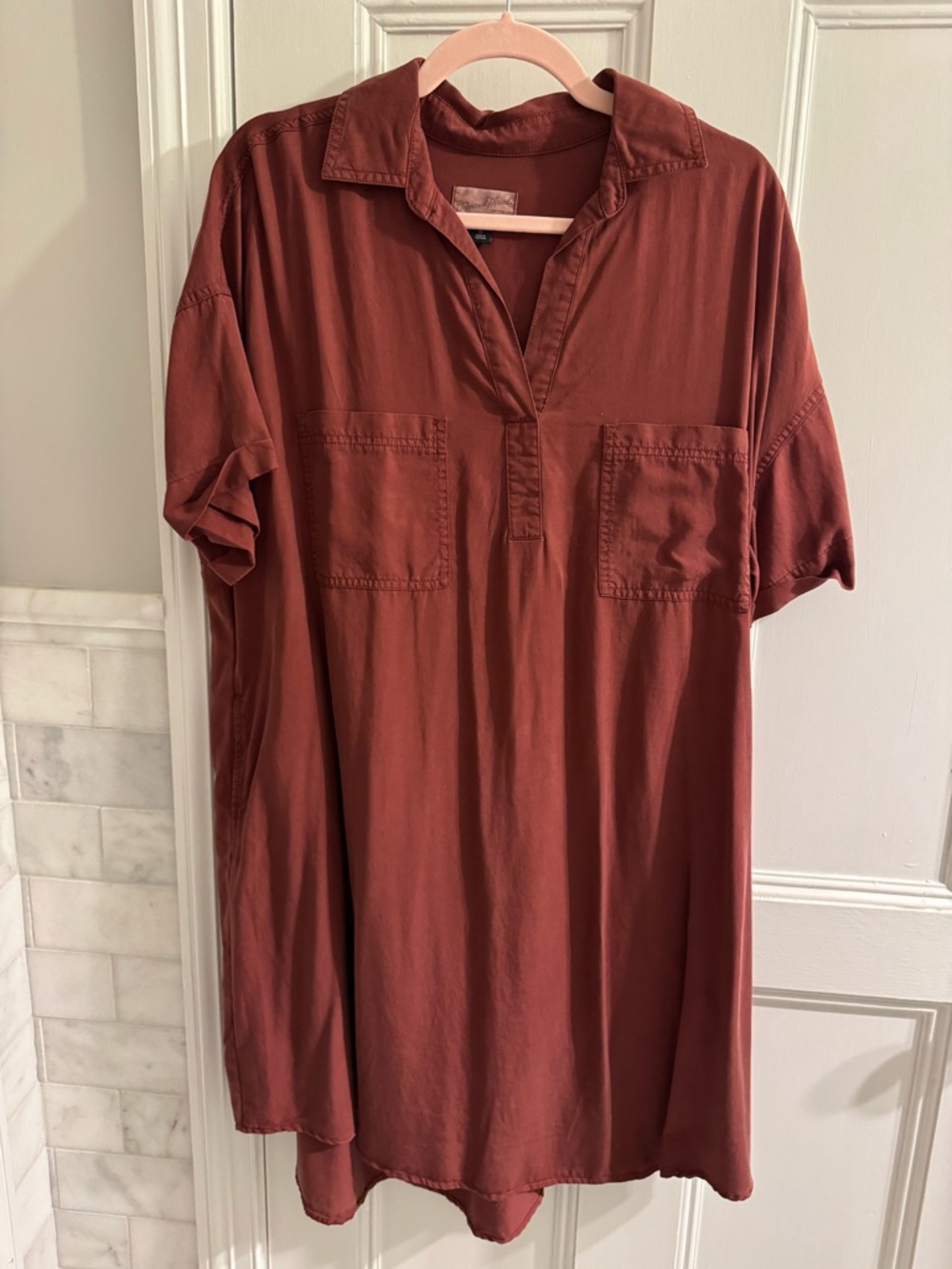 Universal Thread Rust Midi Shirt Dress